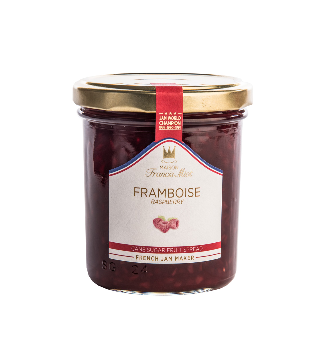 Confiture de Framboise sucre de canne 220grs