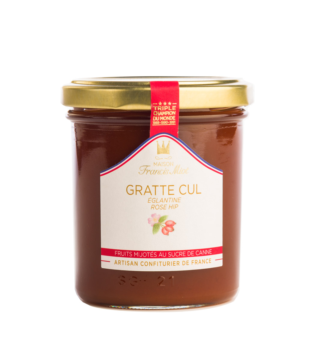 Confiture Gratte Cul (Eglantine) sucre de canne 220grs